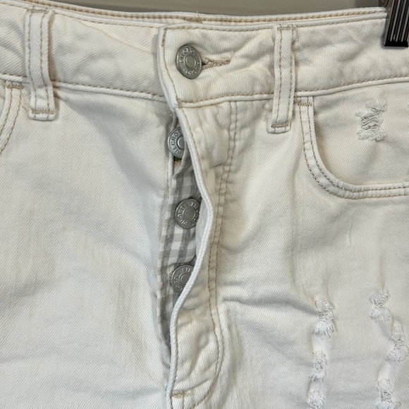 ANTHROPOLOGIE Pilcro and the Letterpress White Distressed Button Fly Short Sz 30 - Picture 3 of 16
